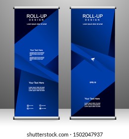 Roll up banner vertical template design, for brochure, business, flyer, infographics. modern x-banner and flag-banner advertising. vector illustration