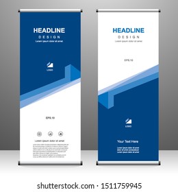 Roll up banner vertical template design, for brochure, business, flyer, infographics. modern x-banner and flag-banner advertising. vector illustration