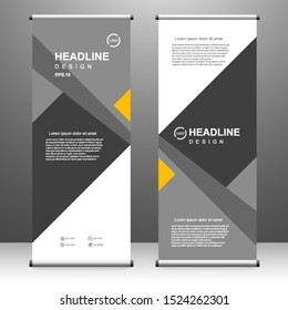 Redoblar el diseño de plantillas verticales de banners, para folletos, negocios, volantes, infografías. moderno anuncio de banner x y banderín. ilustración vectorial