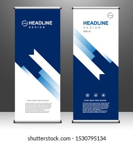 Roll up banner vertical template design, for brochure, business, flyer, infographics. modern x-banner and flag-banner advertising. vector illustration