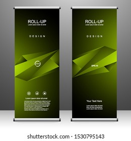 Roll up banner vertical template design, for brochure, business, flyer, infographics. modern x-banner and flag-banner advertising. vector illustration