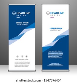 Roll up banner vertical template design, for brochure, business, flyer, infographics. modern x-banner and flag-banner advertising. vector illustration