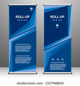 Roll up banner vertical template design, for brochure, business, flyer, infographics. modern x-banner and flag-banner advertising. vector illustration