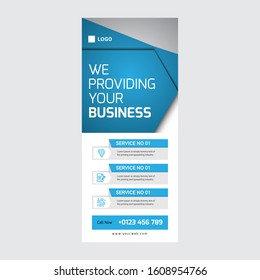 Roll up banner vertical template design, for brochure, business, flyer, infographics. modern x-banner and flag-banner advertising. vector illustration