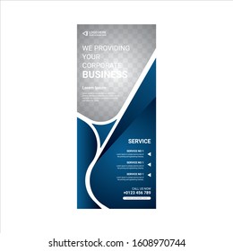 Roll up banner vertical template design, for brochure, business, flyer, infographics. modern x-banner and flag-banner advertising. vector illustration