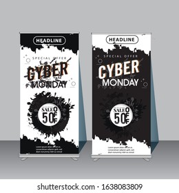 Roll up banner vertical template design, for brochure, business, flyer eps 10