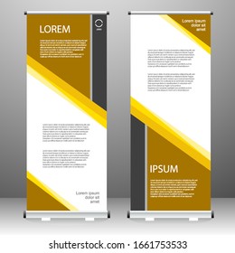 Redoblar el diseño de plantillas verticales de banners, para folletos, negocios, volantes, infografías. moderno anuncio de banner x y banderín. ilustración vectorial