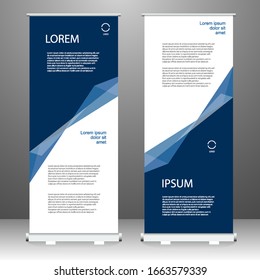 Roll up banner vertical template design, for brochure, business, flyer, infographics. modern x-banner and flag-banner advertising. vector illustration