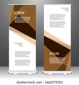 Redoblar el diseño de plantillas verticales de banners, para folletos, negocios, volantes, infografías. moderno anuncio de banner x y banderín. ilustración vectorial