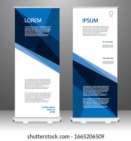 Roll up banner vertical template design, for brochure, business, flyer, infographics. modern x-banner and flag-banner advertising. vector illustration