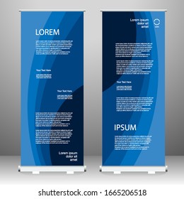 Redoblar el diseño de plantillas verticales de banners, para folletos, negocios, volantes, infografías. moderno anuncio de banner x y banderín. ilustración vectorial