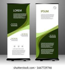 Redoblar el diseño de plantillas verticales de banners, para folletos, negocios, volantes, infografías. moderno anuncio de banner x y banderín. ilustración vectorial