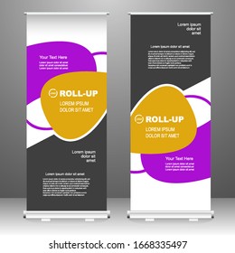 Redoblar el diseño de plantillas verticales de banners, para folletos, negocios, volantes, infografías. moderno anuncio de banner x y banderín. ilustración vectorial