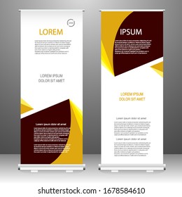 Roll up Banner Vertikal Template Design, für Broschüren, Business, Flyer, Infografiken. moderne x-banner- und Flaggenbanner-Werbung. Vektorillustration