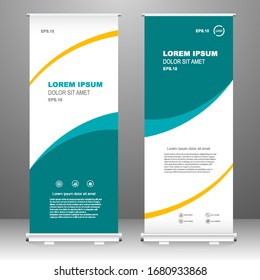 Redoblar el diseño de plantillas verticales de banners, para folletos, negocios, volantes, infografías. moderno anuncio de banner x y banderín. ilustración vectorial