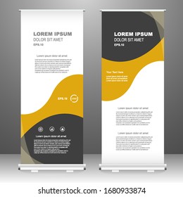 Redoblar el diseño de plantillas verticales de banners, para folletos, negocios, volantes, infografías. moderno anuncio de banner x y banderín. ilustración vectorial
