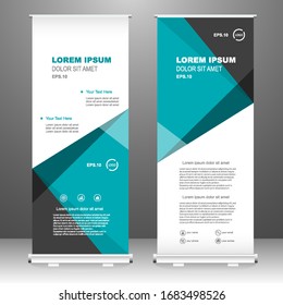 Redoblar el diseño de plantillas verticales de banners, para folletos, negocios, volantes, infografías. moderno anuncio de banner x y banderín. ilustración vectorial
