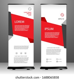 Redoblar el diseño de plantillas verticales de banners, para folletos, negocios, volantes, infografías. moderno anuncio de banner x y banderín. ilustración vectorial
