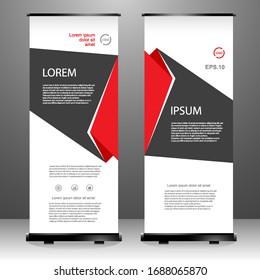 Redoblar el diseño de plantillas verticales de banners, para folletos, negocios, volantes, infografías. moderno anuncio de banner x y banderín. ilustración vectorial