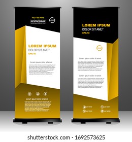 Redoblar el diseño de plantillas verticales de banners, para folletos, negocios, volantes, infografías. moderno anuncio de banner x y banderín. ilustración vectorial