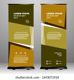 Roll up banner vertical template design, for brochure, business, flyer, infographics. modern x-banner and flag-banner advertising. vector illustration