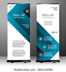 Roll up Banner Vertikal Template Design, für Broschüren, Business, Flyer, Infografiken. moderne x-banner- und Flaggenbanner-Werbung. Vektorgrafik