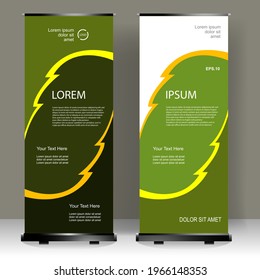 Roll up banner vertical template design, for brochure, business, flyer, infographics. modern x-banner and flag-banner advertising. vector illustration