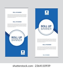 Roll up banner vertical template design business info graphics. modern x-banner and flag-banner advertising. vector 