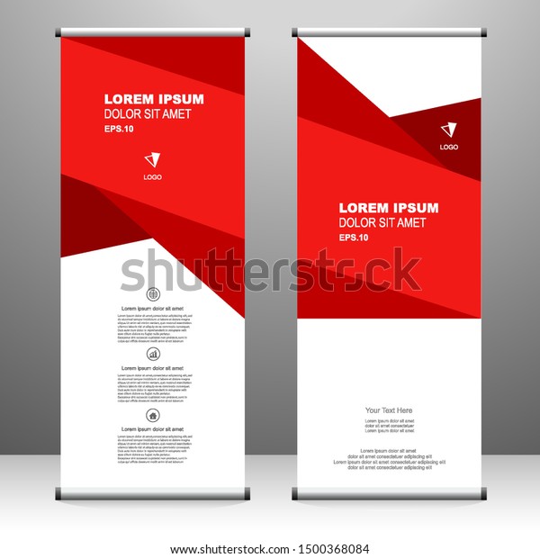 Roll Banner Vertical Template Design Brochure Stock Vector Royalty Free 1500368084 Shutterstock 6302