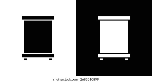 Enrolle la colección del ícono de Anuncios. Ilustración plana de icono de Vector