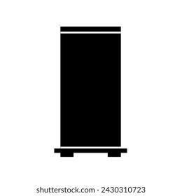 Icono de banners enrollables aislados sobre fondo blanco. Ilustración vectorial.