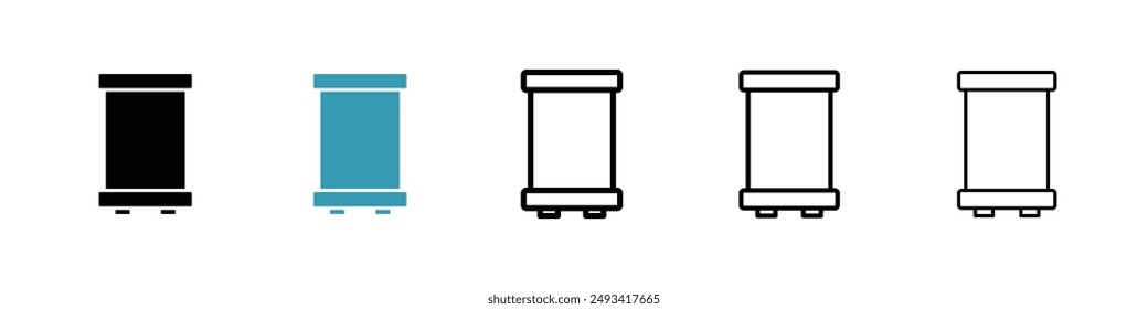 Paquete de iconos de Anuncios enrollables. estilo de línea EPS 10