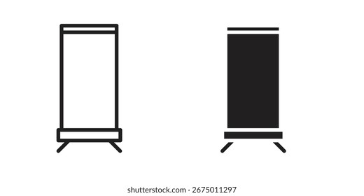 Roll up banners icon vector design, perfect for website ui designs