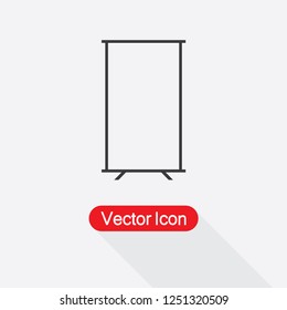 Roll Up Banners Icon Vector Illustration Eps10