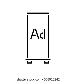 Roll up banners icon - vector illustration.