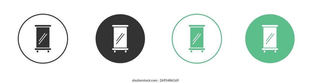 Acumule o pictograma de vetor de ícone de banners para elementos de interface de usuário do ux