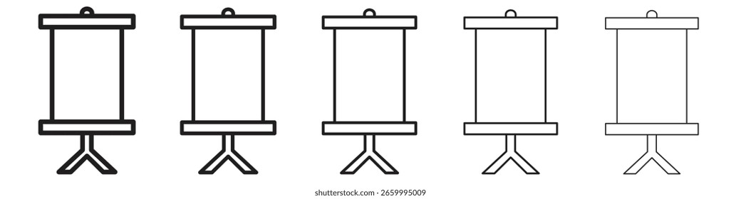 Roll-up-Banner-Symbol für Ihr Website-Design, Logo, App, UI.