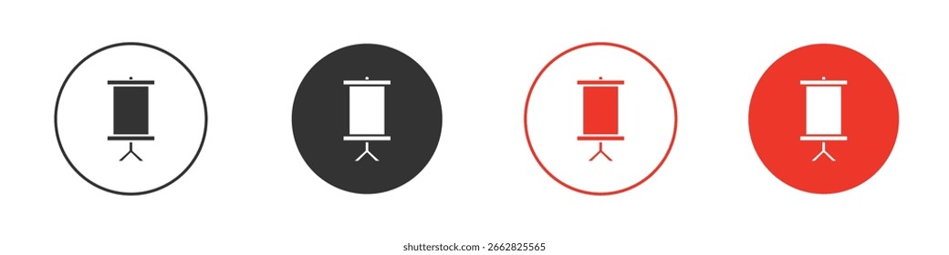 Acumule ícones de banners. Estilo de design plano. Símbolos de vetor de design gráfico. 