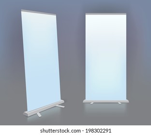 Roll up blank space for your advertising, illustration vector design.