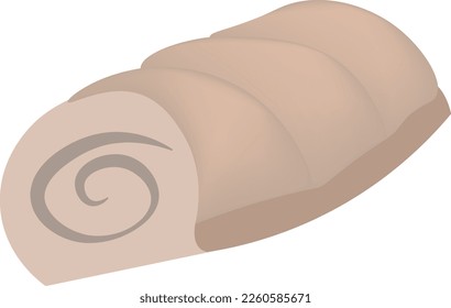 roll bread icon moca roll cake small milk cake logo template