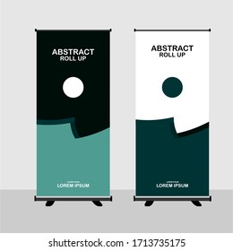Roll up brochure flyer banner design template, abstract background, pull up design, modern x-banner, rectangle size