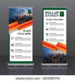 Roll up folletos flyer diseño de banner de plantilla vertical vector, fondo geométrico abstracto, moderno x-banner y banner-bandera,tamaño de rectángulo.
