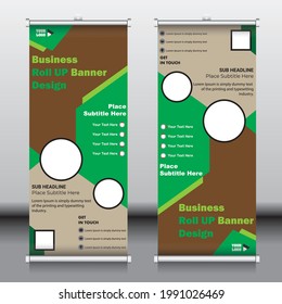 Roll up brochure flyer banner design vertical template vector, abstract geometric background, modern banner and flag-banner.
