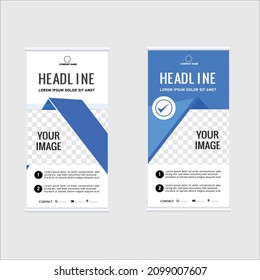 Roll up brochure flyer banner design template vector, Vertical Banner Design Signboard Advertising Brochure Flyer Template Vector X-banner and Street Business Flag of Convenience, Layout Background