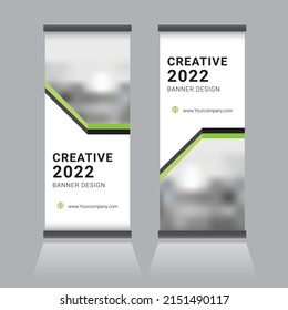 roll up brochure flyer banner design template vector, x-banner

