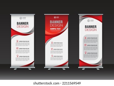 Roll-up Broschüren Flyer Banner Design-Vorlage Vektorgrafik, abstrakter Hintergrund, moderne x-Banner, Vektorgrafik, Business-Flyer.
