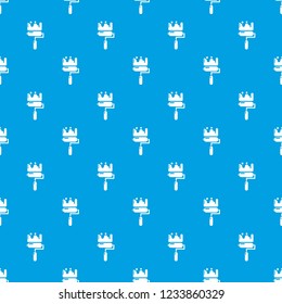 Roll brush pattern vector seamless blue repeat for any use