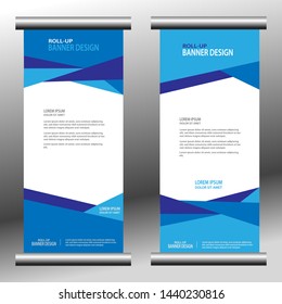 Roll the buffer banner template. for design, business, education, marketing advertising.
Vertical information board design. abstract background. vector illustration. dominant in blue.
