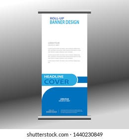 Roll the buffer banner template. for design, business, education, marketing advertising.
Vertical information board design. abstract background. vector illustration. dominant in blue.