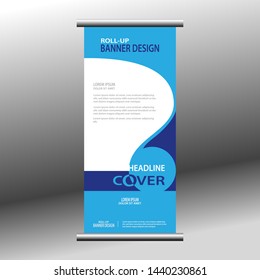 Roll the buffer banner template. for design, business, education, marketing advertising.
Vertical information board design. abstract background. vector illustration. dominant in blue.